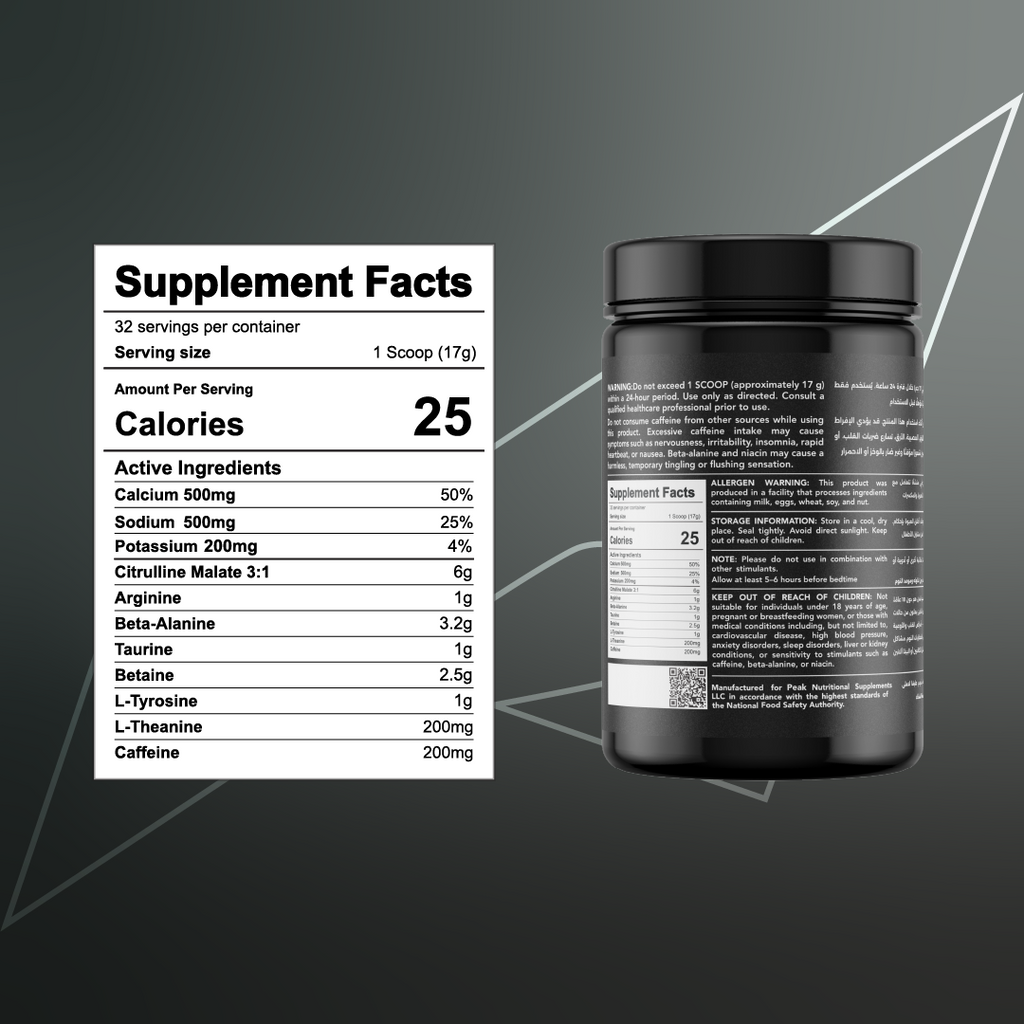 Peak Pre-Workout — High-Stimulant Formula
