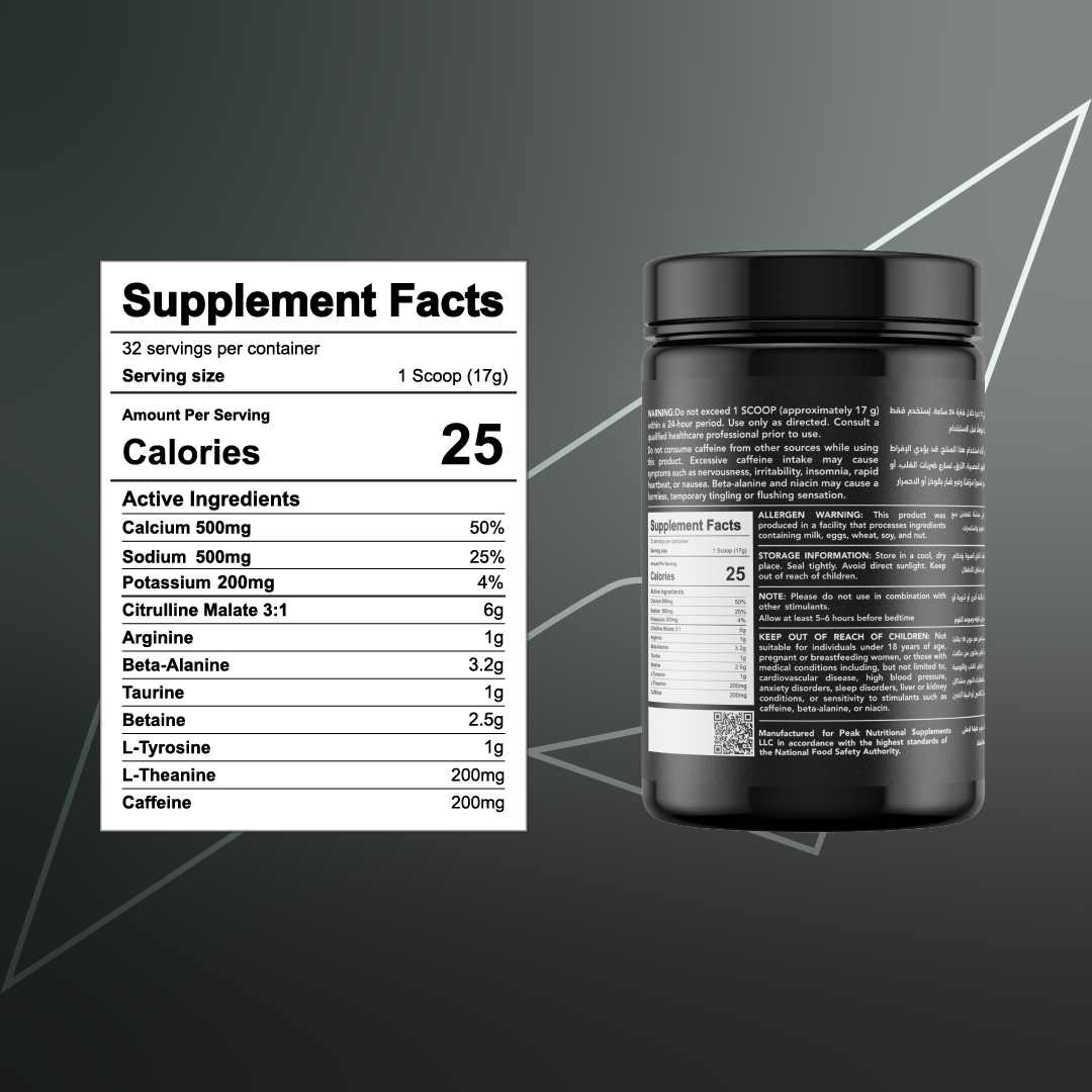 Peak Pre-Workout — High-Stimulant Formula